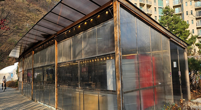 느티나무 BBQ 사각돔 - 확대보기