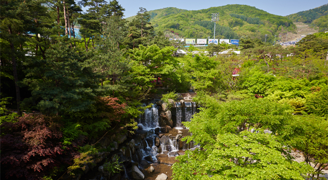 탁 트인 자연을 만나다. 곤지암리조트 생태하천입니다.